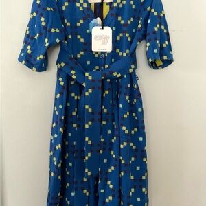 Ace & Jig Blue and Yellow Checkered Dress